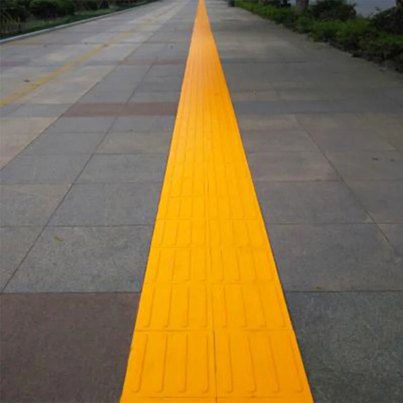 Warning Tactile Tiles Blind Rubber Floor Tiles in Gray for Pedestrian Plastic Paving Enhanced Safety for Pedestrians