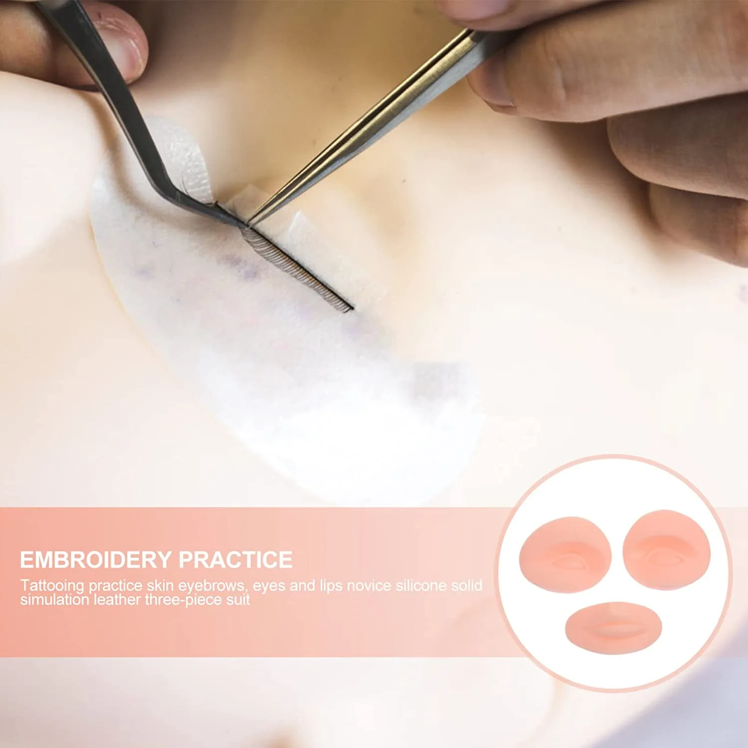 Сменная голова манекена для практики макияжа бровей и губ