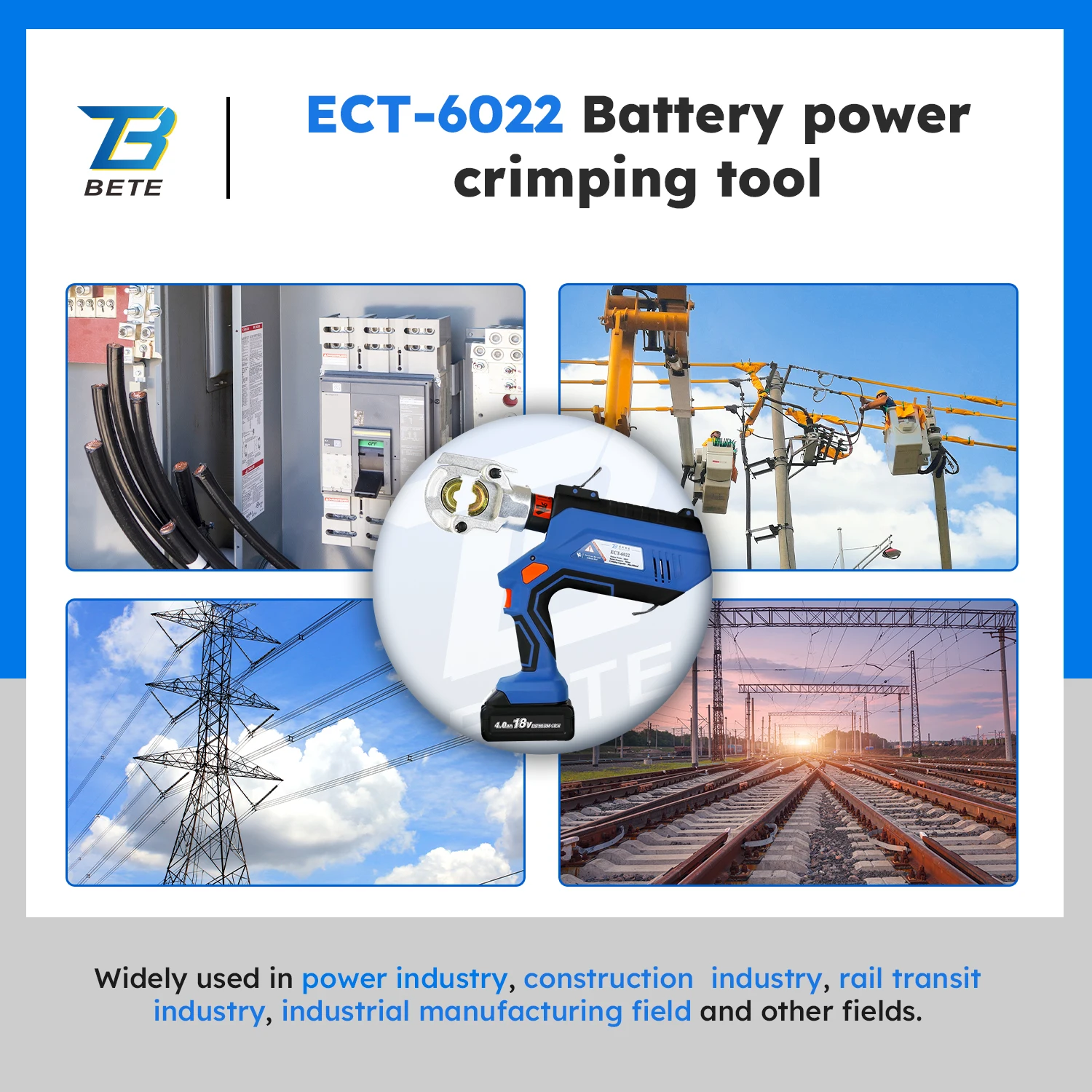 Techno Hop Electro Breaker 6枚セット ECT-6022 6T Battery Powered Hydraulic Cable Electric Crimping Tool