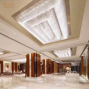 Customized Large Crystal Chandelier Ceiling Light for Hotel Shopping Mall Lobby Corridor Staircase Chandelier