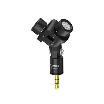 COMICA CVM-VS10 Mini Flexible XY Stereo Microphone 3.5mm TRS Cardioid Mini Mic for Gopro Camera Smartphone Video Recording detail image
