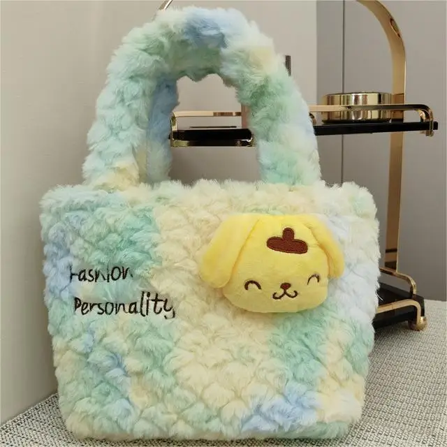 Melody Kuromi Cinnamoroll Stitch Laurel Pudding Plush Backpack Handbag ...