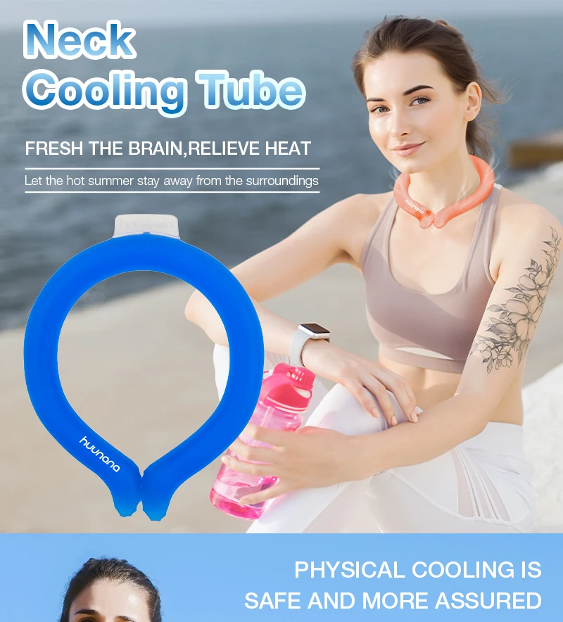 Hot Summer Hands Free Neck Cooler Tpu / Pcm Wearable Icy Neck Cooling