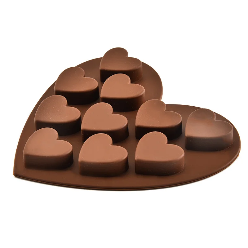 Molde De Silicona En Forma De Corazon Para Chocolate Gomitas Hielo
