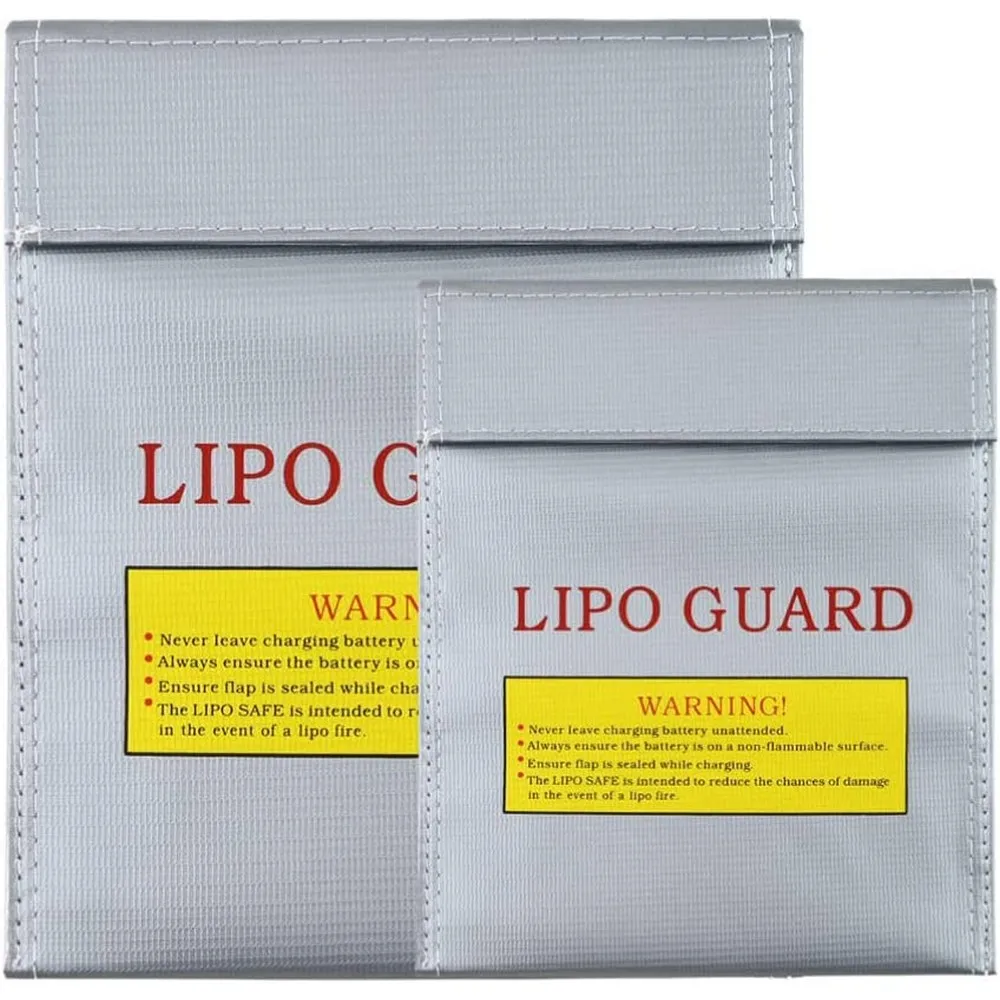 Sac De Sécurité Lipo Grande Taille - Ignifuge & Anti-Explosion Pour Batteries LiPo, Charge & Transport Sécurisé