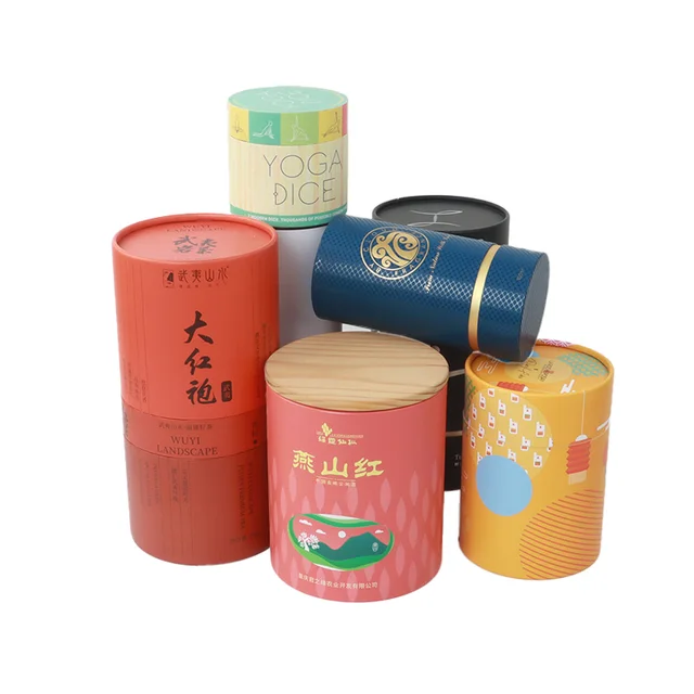 Factory Recommend Buying Cardboard Cylinder Paper Box For Packaging Tea
