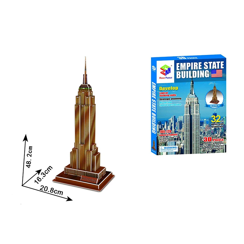 Other Toy World Illustrious Building Custom Box Most Word Famous Architectural 3d Paper Puzzle