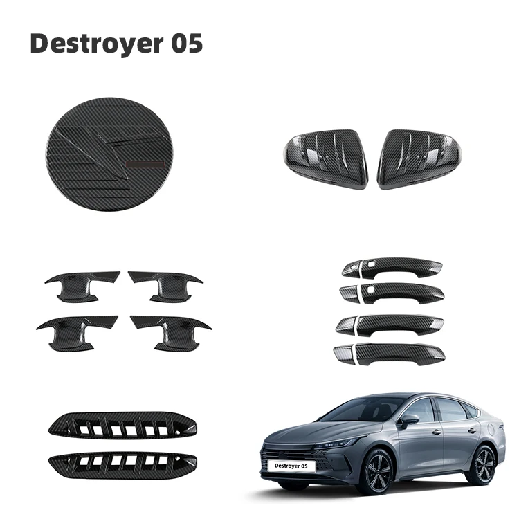 Car Protection Front Fog Lamp Trim Rearview Mirror Cover for BYD Destroyer 05 Chazor Door Handle Frame Decoration