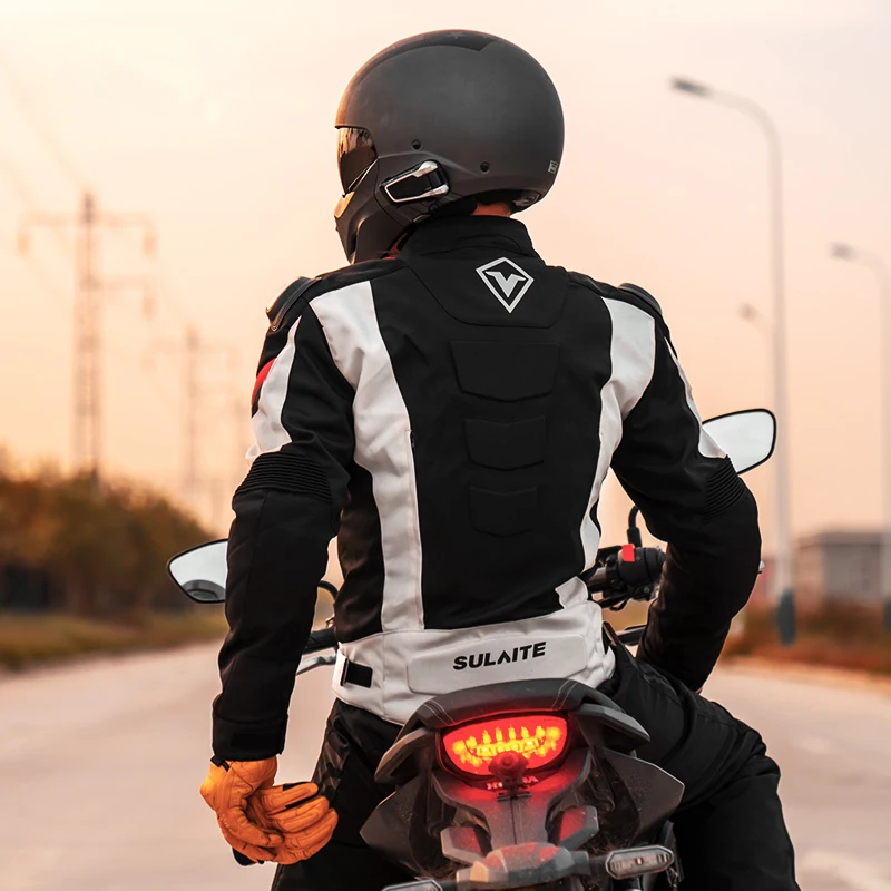 SULAITE Motorbike Leather Racing Jacket - Protection & Style