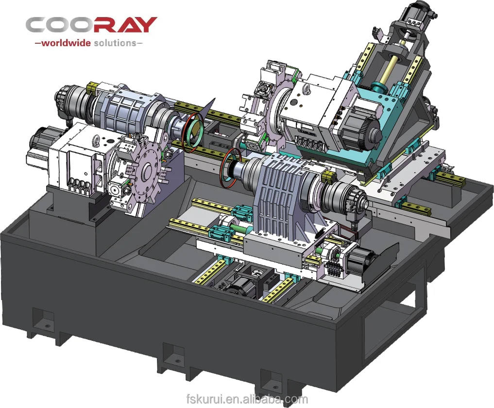 Cooray Low Cost 4 Axis Cnc Used Lathe Machine Milling Machine Gang Type ...