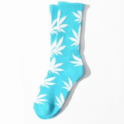 Cool-Calcetines De Algodón Con Estampado De Hojas De Marihuana Para Hombre Y Mujer, Medias Deportivas Coloridas, Cómodas, De Alta Gama