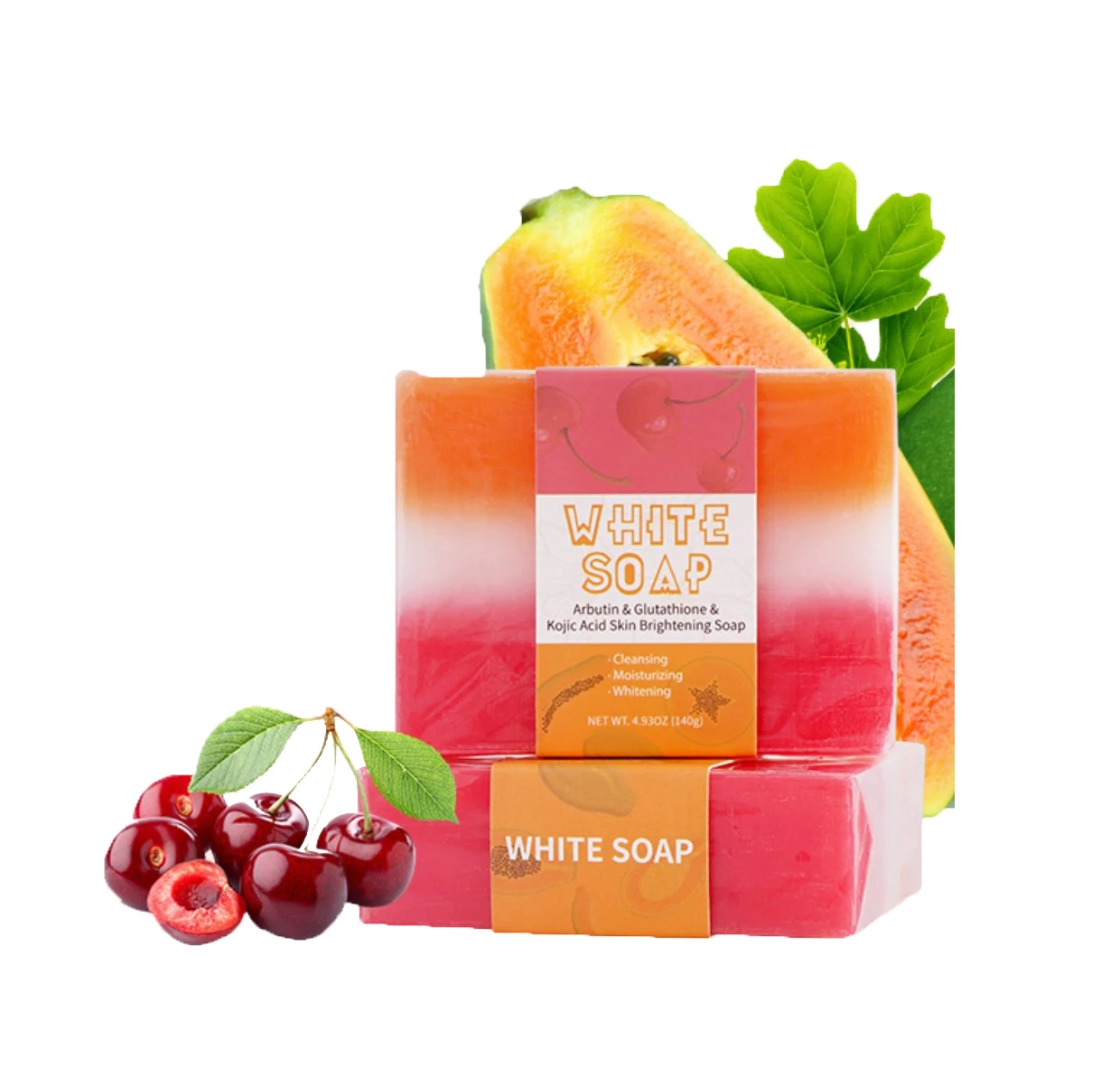 glutathione papaya soap 5 x Original Glutathione + Kojic Acid 2in1 Soap Bars Skin Whitening Gluta  Papaya main image 0