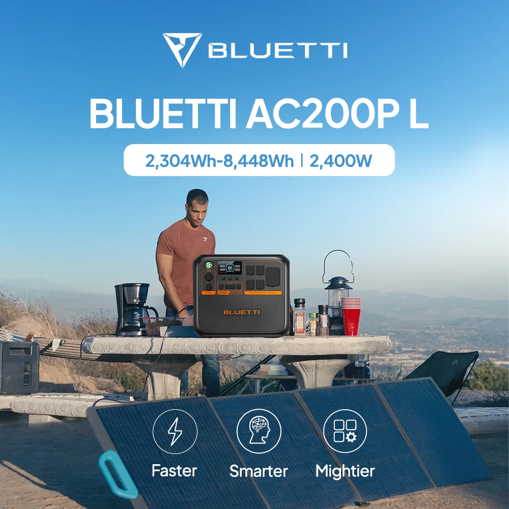 Bluetti Solar Power Electricity Generation Portable Solar Energy System 3 Dc Output Solar Ac Power Bank Station