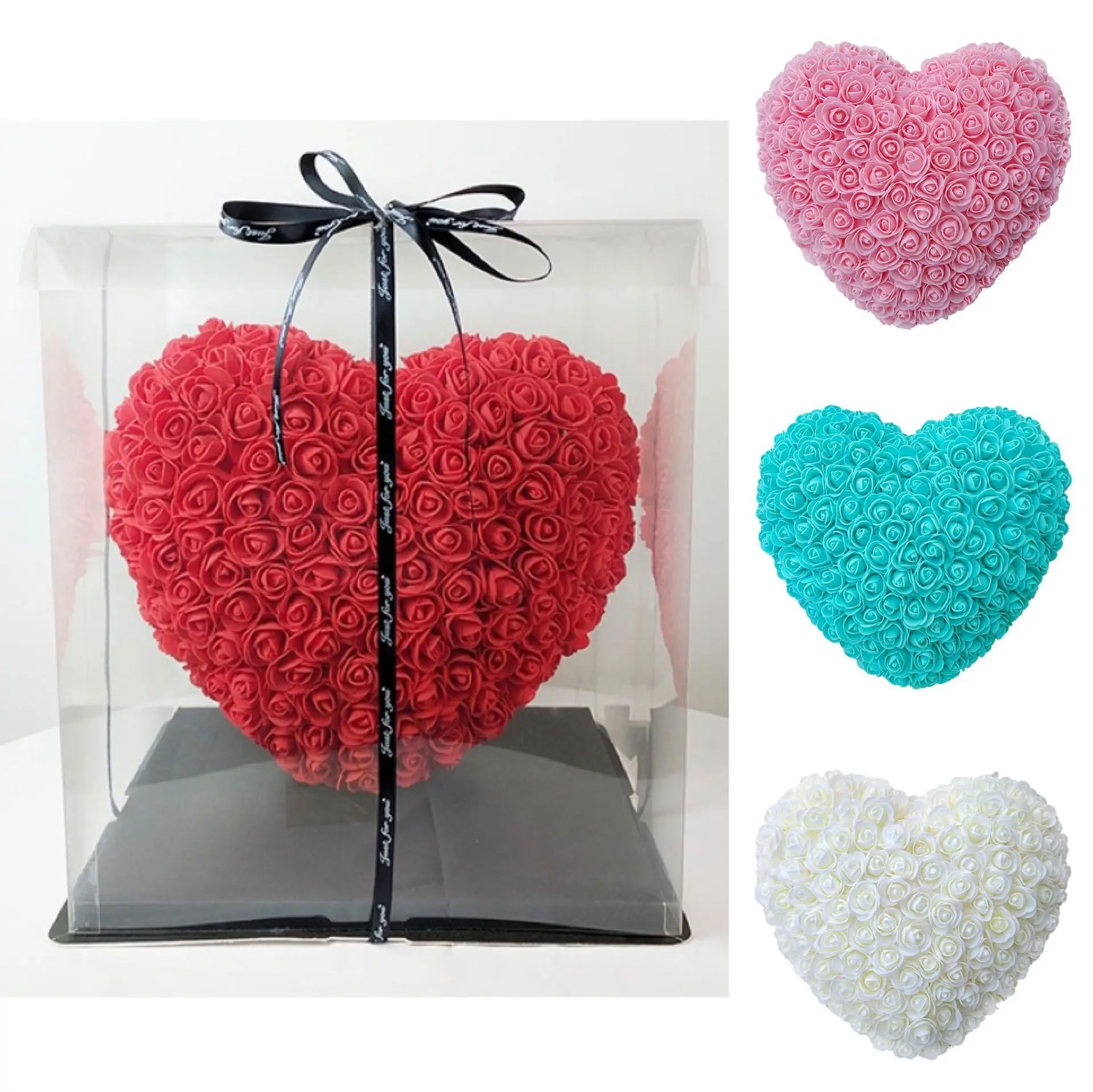 Handmade2021 mothers day Valentine Day  most hot preserved rose heart gift Artificial Rose Flower Heart Shaped Foam Roses Hearts