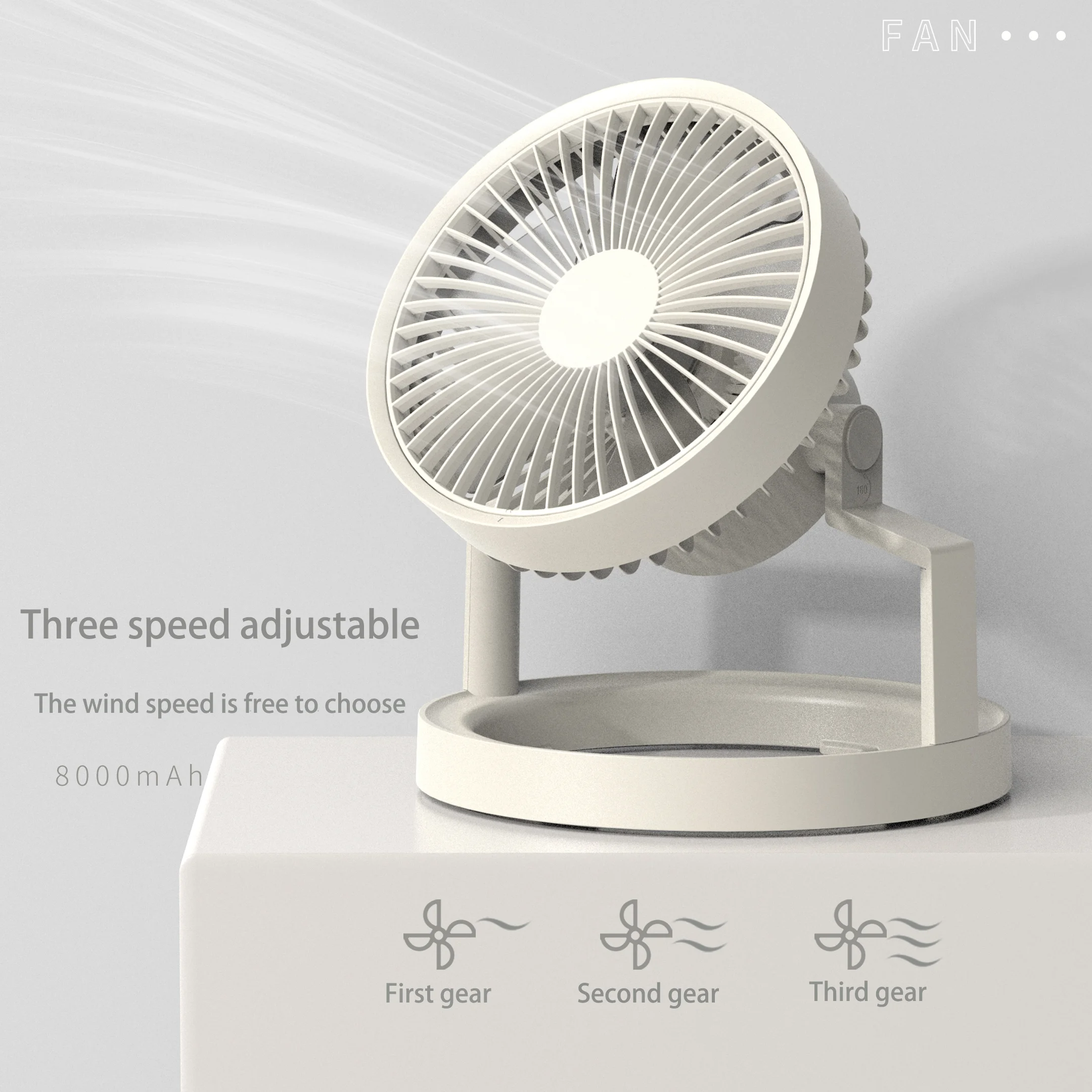 LED FAN LANTERN Three Speed Adjustable Portable Lighting Chandelier Hanging and Standing