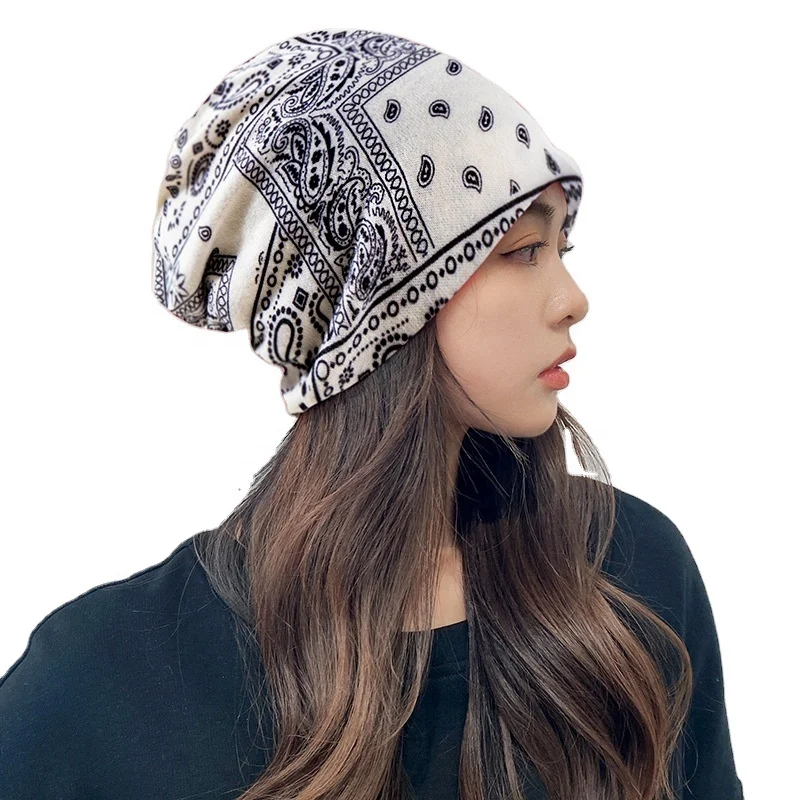 Skull Cap Soft Slouchy Beanie Lightweight Hip Hop Sleep Cap