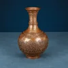Purple copper vase with lotus scroll design
