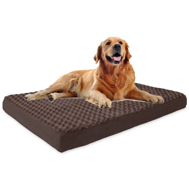 Camas para perros anti-anxiety eco-friendly indestructible memory foam orthopedic cat dog crate bed pet cushion