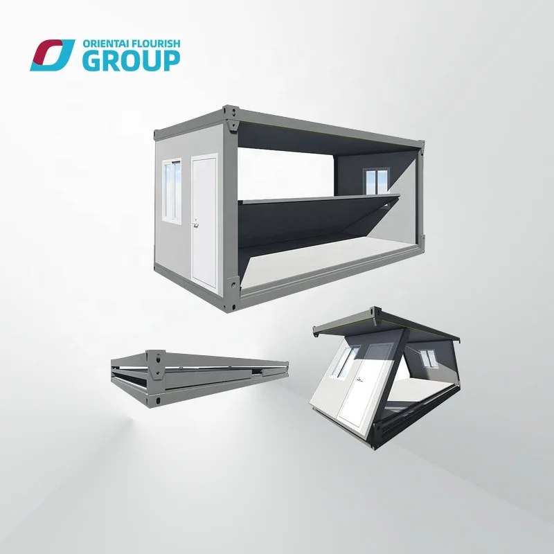 Z Type Flat Pack Folding Container House High Quality Factory Direct Sales Fast Installation Prefabricated Office Folding House