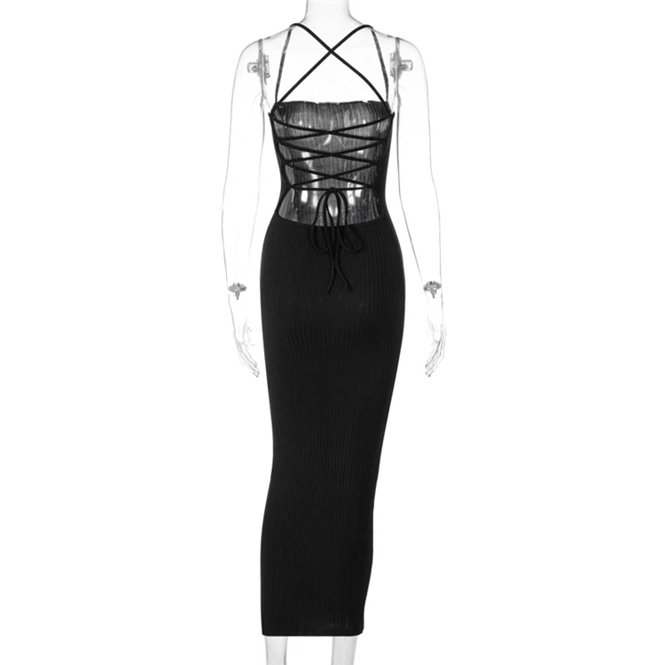 MOEN Suspender vestidos mujer Bodycon Sexy Women Clothing Long Maxi Dresses Woman Casual Dress