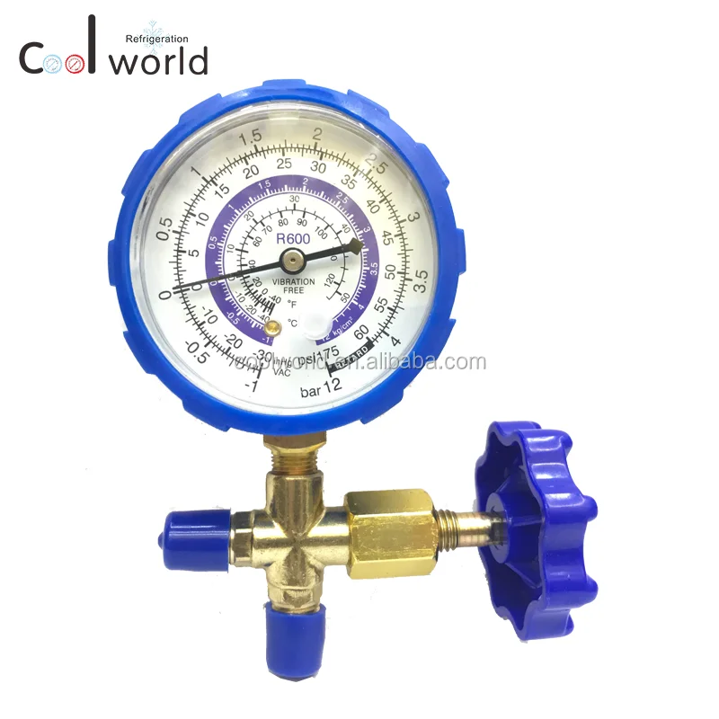 R600a Modern Refrigerant, Gauge & Proseal w Dye Mini Direct Inject