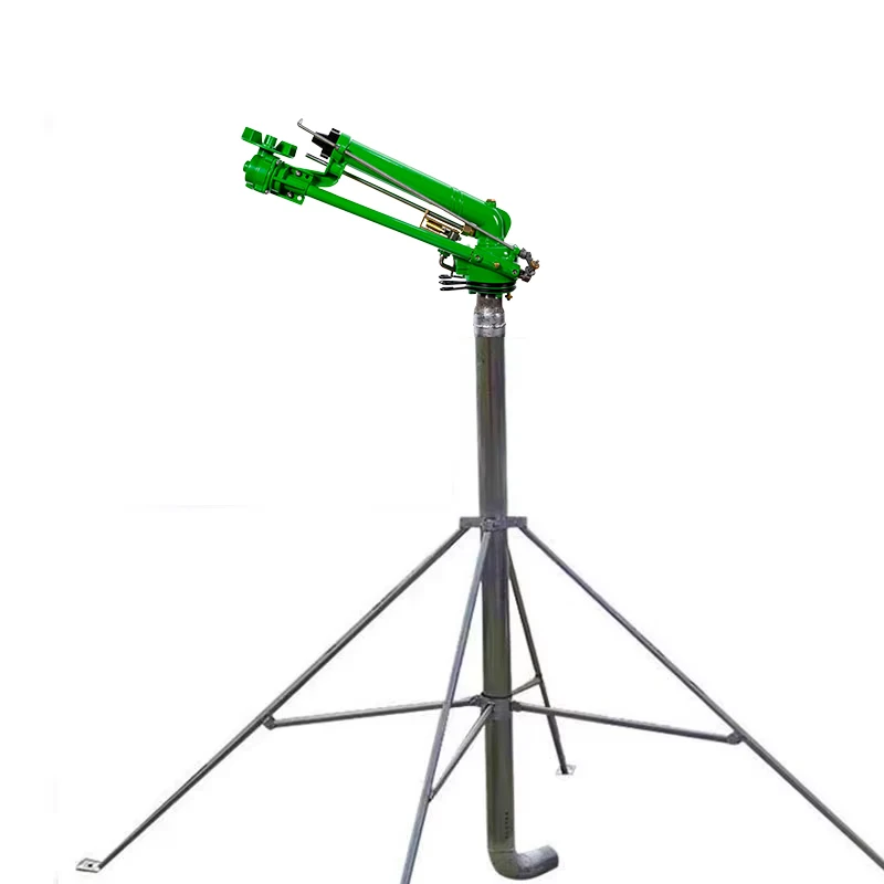 Galvanized Iron Pipe 360 Degree Rotating Rain Gun Sprinkler Tripod Stand Agricultural Irrigation Garden Farmland