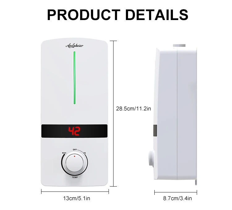 New design 1.0-5.5kw small low wattage electric hot water heaters for bath at home 6