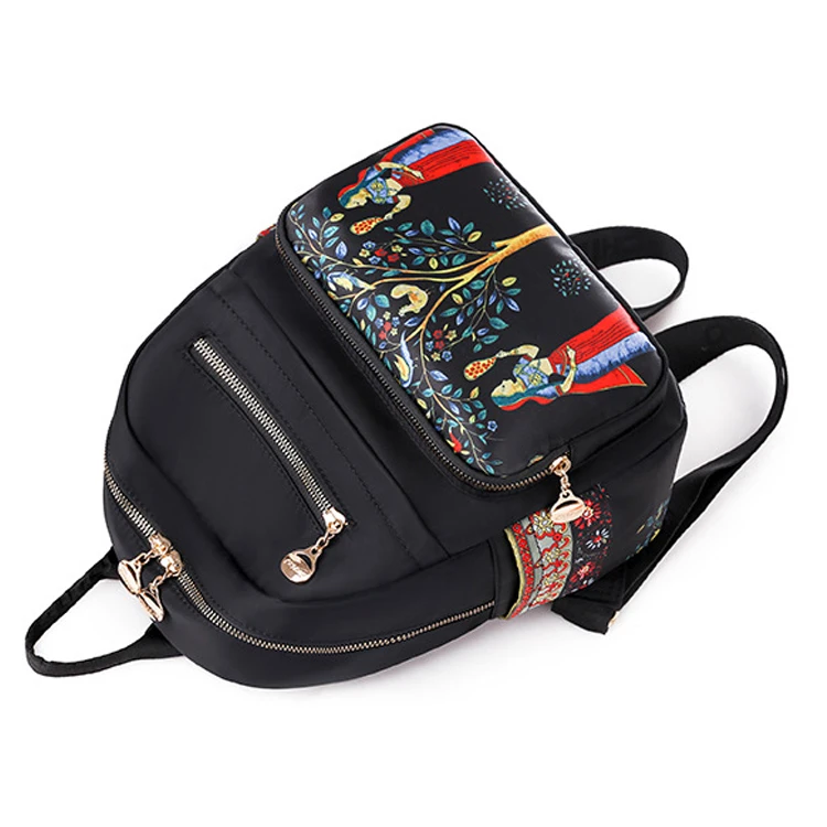 Fashionable Printing Patterns Urban Style Teens PU School Backpack Bag