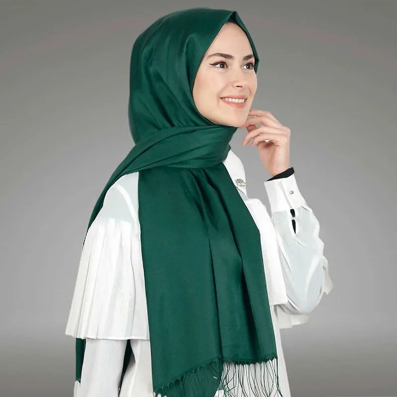 Пустой женский хиджаб шарф кашемировый зимний теплый оптовая продажа