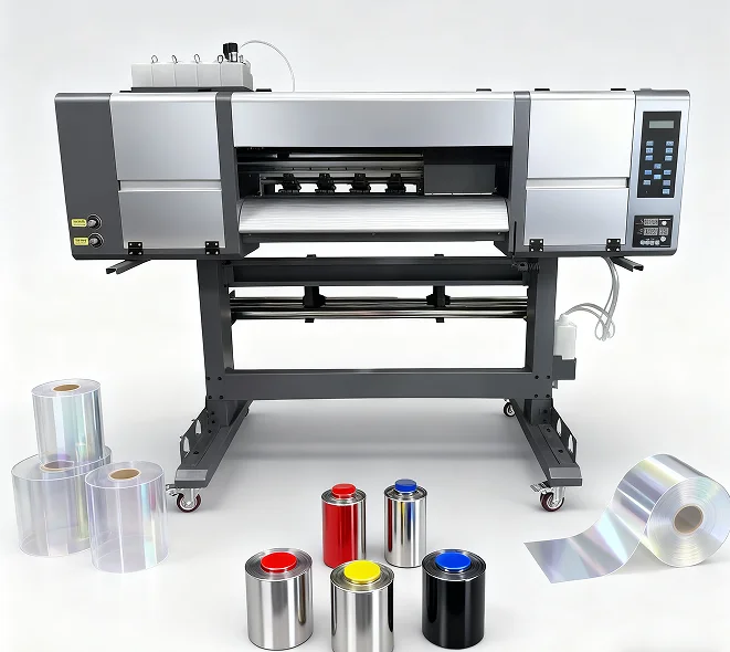 Double I3200 60cm Size t Shirt Dtf Printer Printing Machine with Heat Press Machine