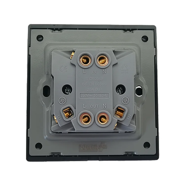 VNX UK Standard Silver Color 20A Water Heater 86mm*86mm Wall Switch