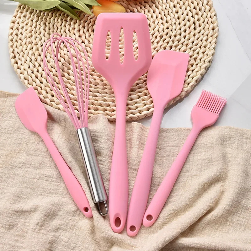 product heat resistant silicone 5 piece fork set dishwasher  oven safe for premium kitchen experience-5
