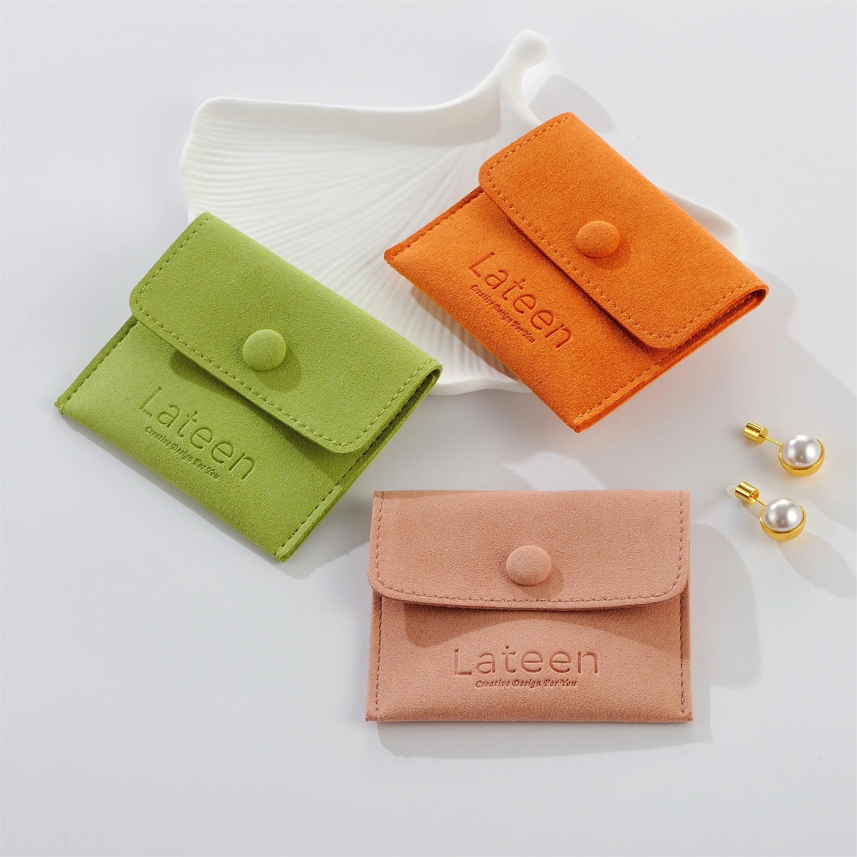 Microfiber Bracelet Necklace Rings Jewelry Packaging Pouch Custom