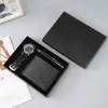 m2830 negro-juego de 3 piezas-reloj-cartera-bolígrafo