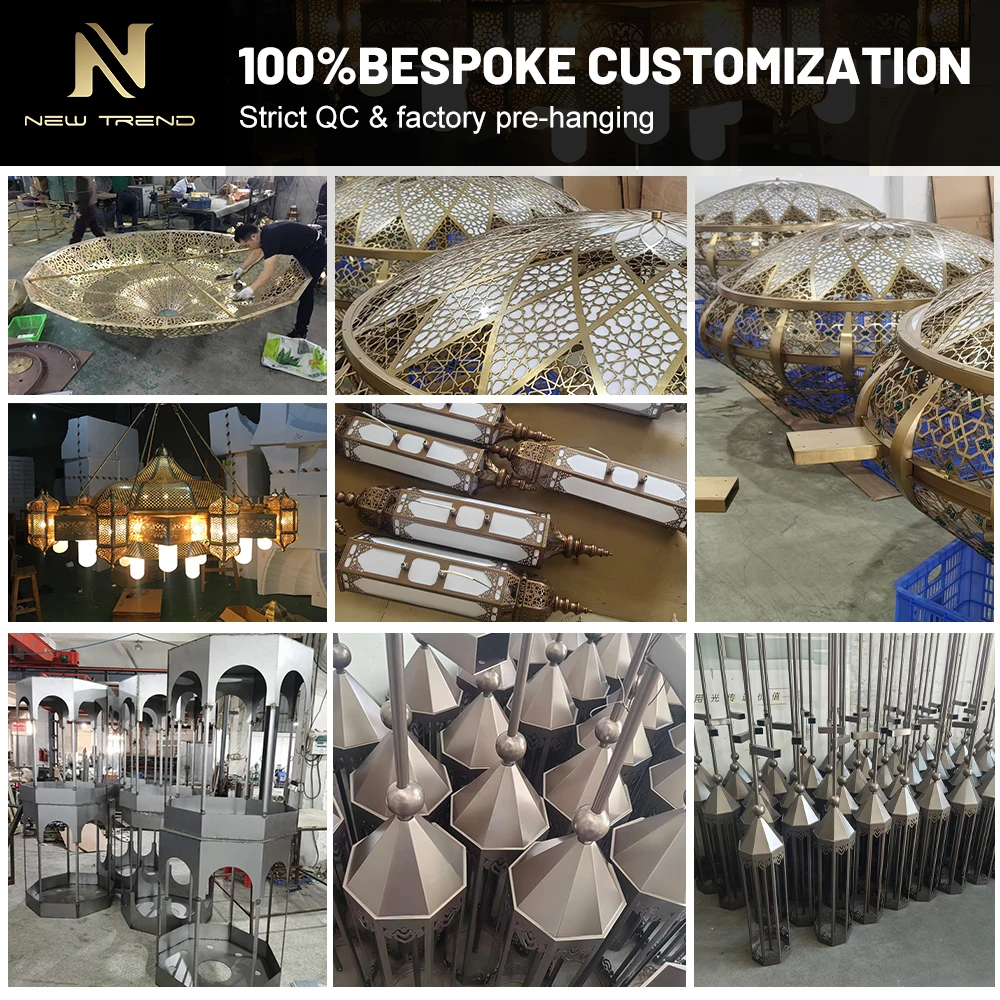 cpl-010 Bespoke Grand Mosque Chandelier – Oversized Islamic LED Lighting for Masjid Prayer Hall & Palace