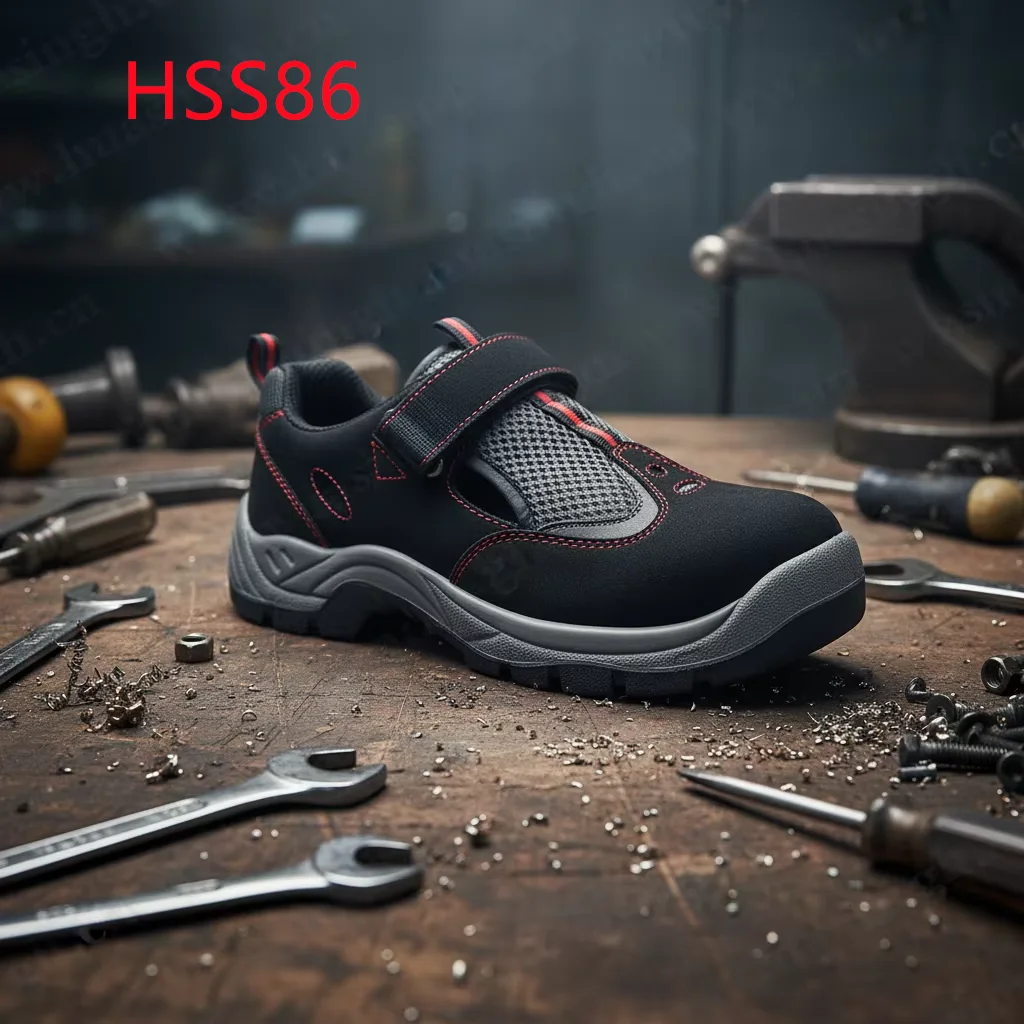 LXG, krovinių tvarkymui skirti nubuko odos ir tinklelio audinio viršutinės dalies saugos batai, su metalinės apsaugos įdėklais, stiprūs saugos darbo batai, HSS86