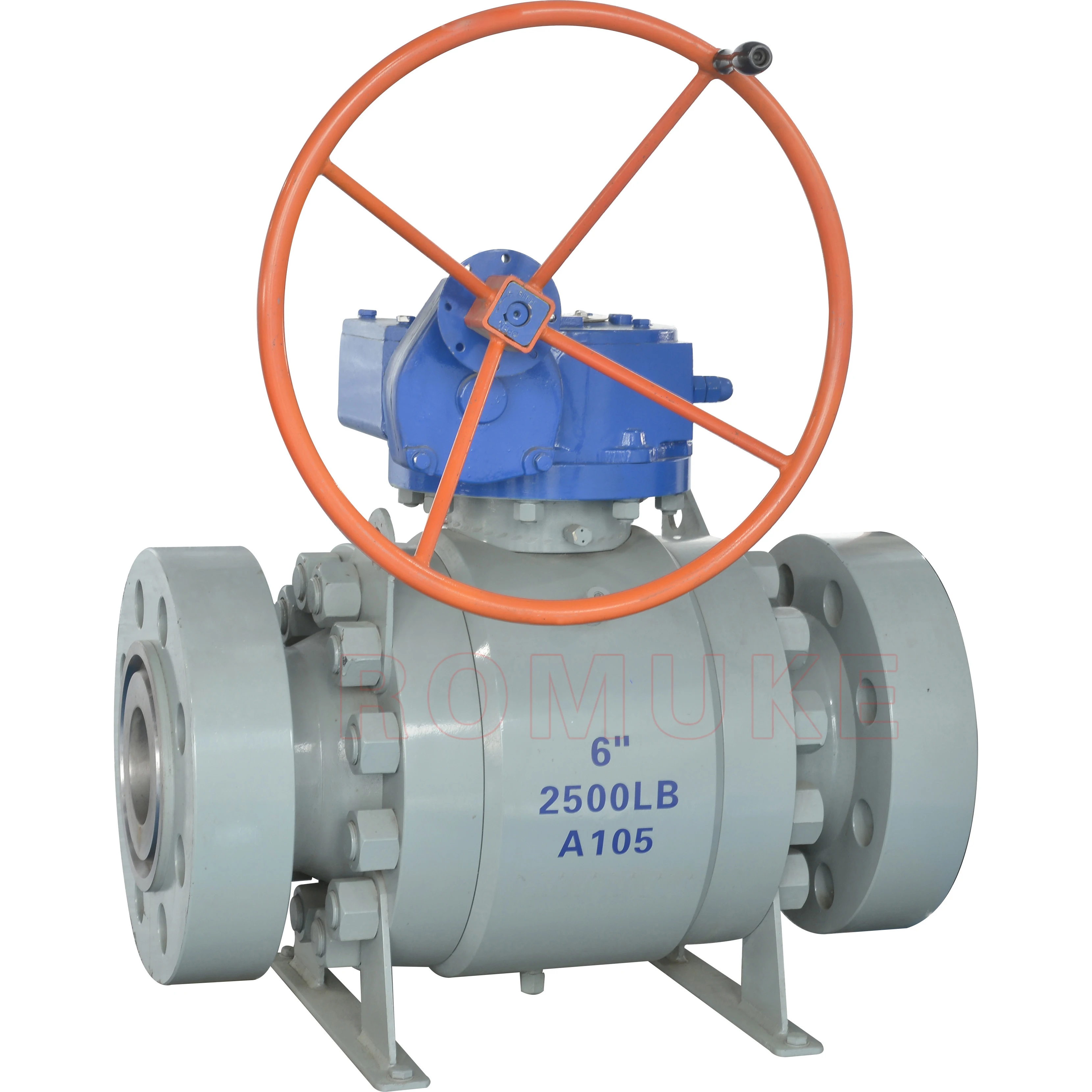 Q347F   API Standard Carbon Steel WCB 3-Piece Trunnion Mounted CAST STEEL TRUNNION BALL VALVE