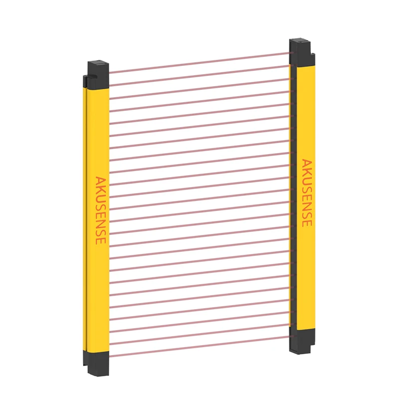 AkuSense Stable Performance Low Cost M12 Cable Outdoor 24V DC Light Sensor Safety Light Curtain Sensor