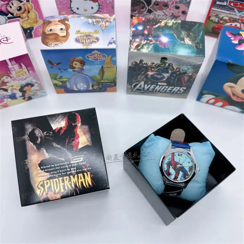 Kids Cartoon Quartz Watch with Leather Band