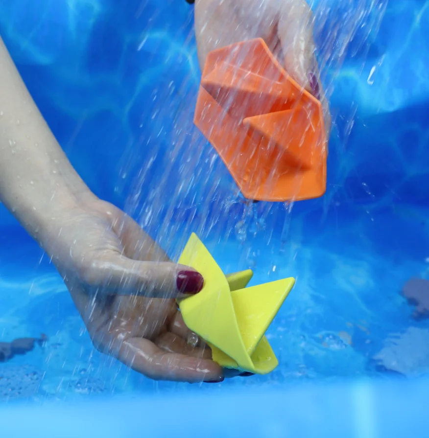 Silicone Factory Baby Kids Bathtub Bath Toys Little Boat Water Play New