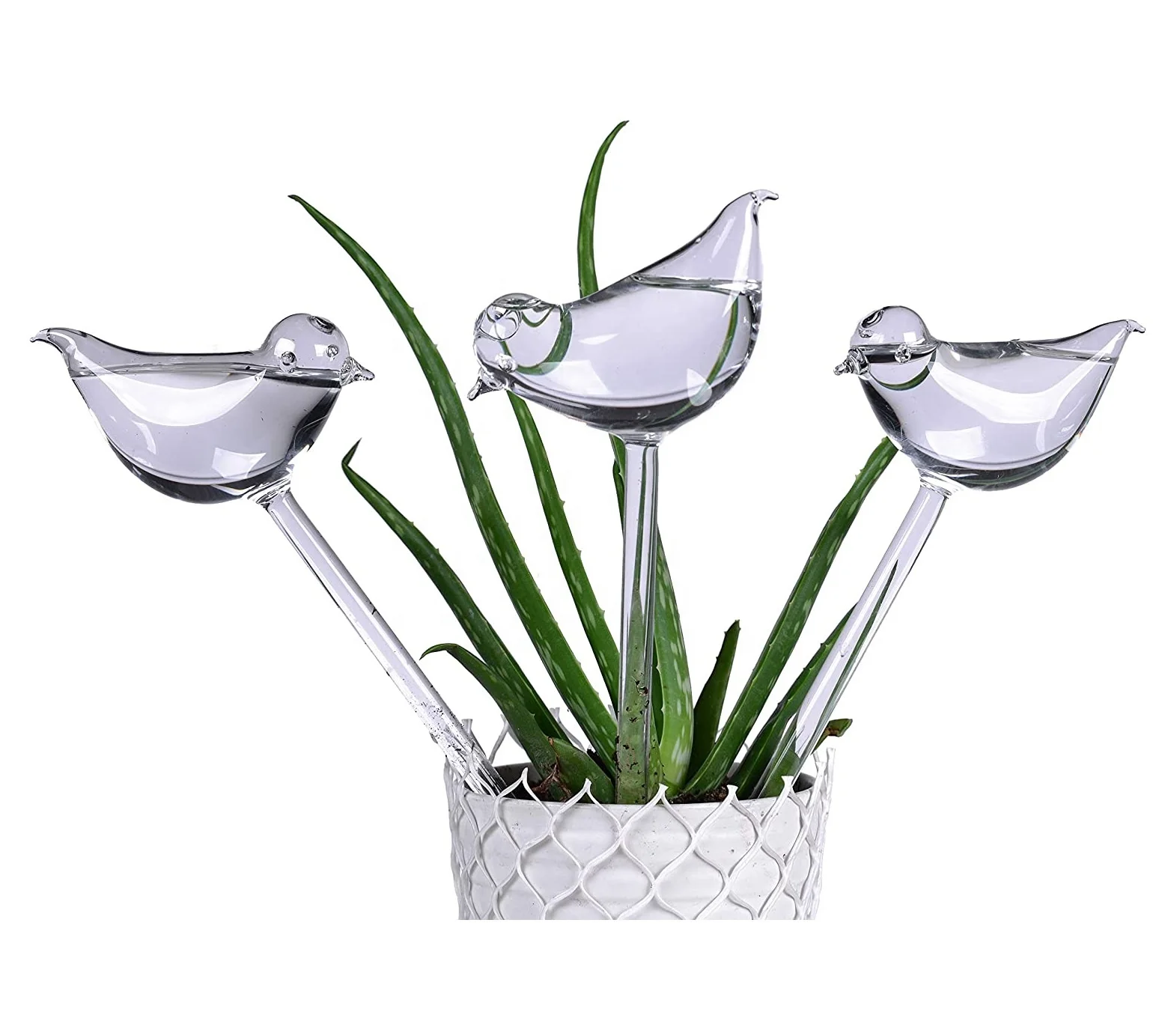 Automatic Plant Self-watering Bird Shape Clear Glass Watering Globes