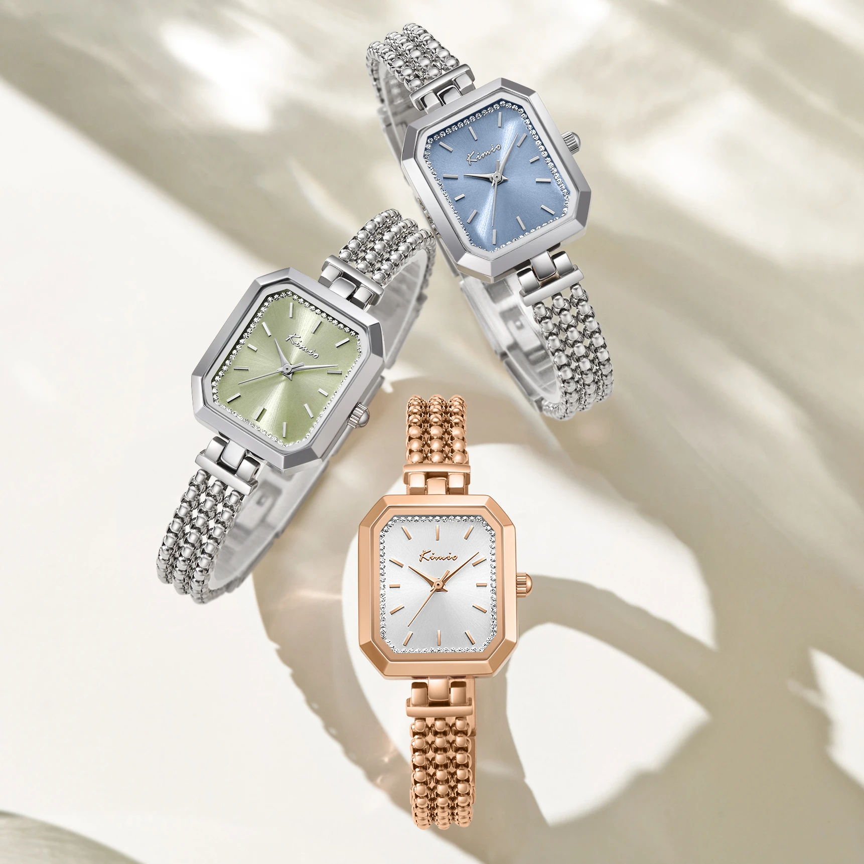 Reloj de mano de lujo para mujer, reloj cuadrado de acero inoxidable para  mujer, relojes de mujer al por mayor