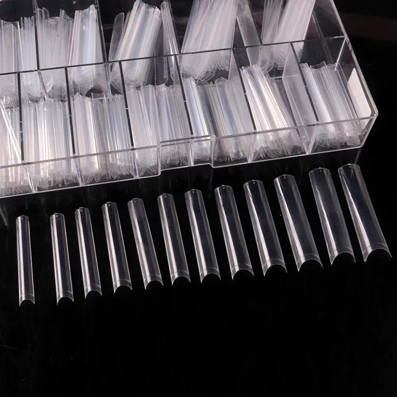 TSZS Новейшая Оптовая продажа XXL C изогнутые кончики для ногтей балерина искусственные ногти 2XL крышка гроба прозрачные инструменты