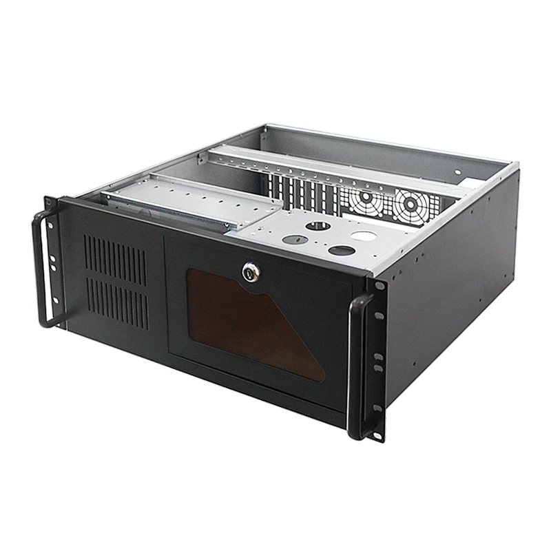 Cheapest Promotion Price 4U  ATX Computer Server Case With Door Lockable 19inch Rack Mount Server Chassis 450mm Depth
