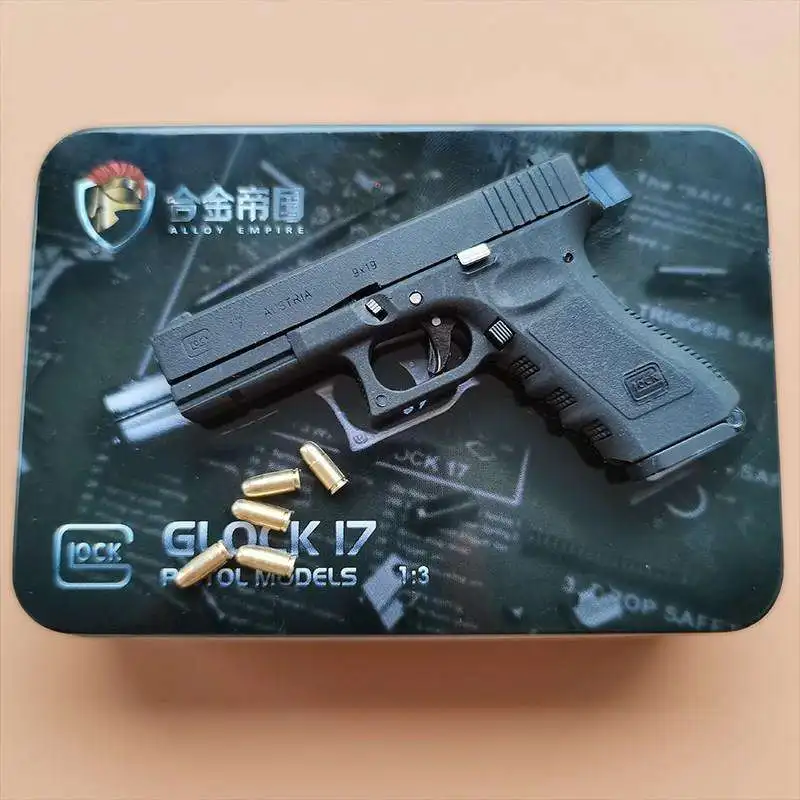 Fuya 13 Glock G17 Alloy Keychain Ejection Gift Pendant Pistol Gun