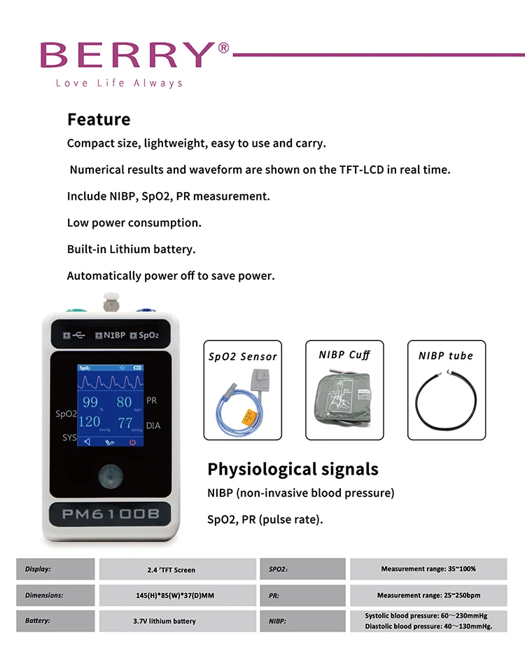 Smart Medical Equipment Upper Arm BP Monitor Bluetooth Digital Set Blood Pressure Monitor Plastic Ce LCD Display Li-ion Battery
