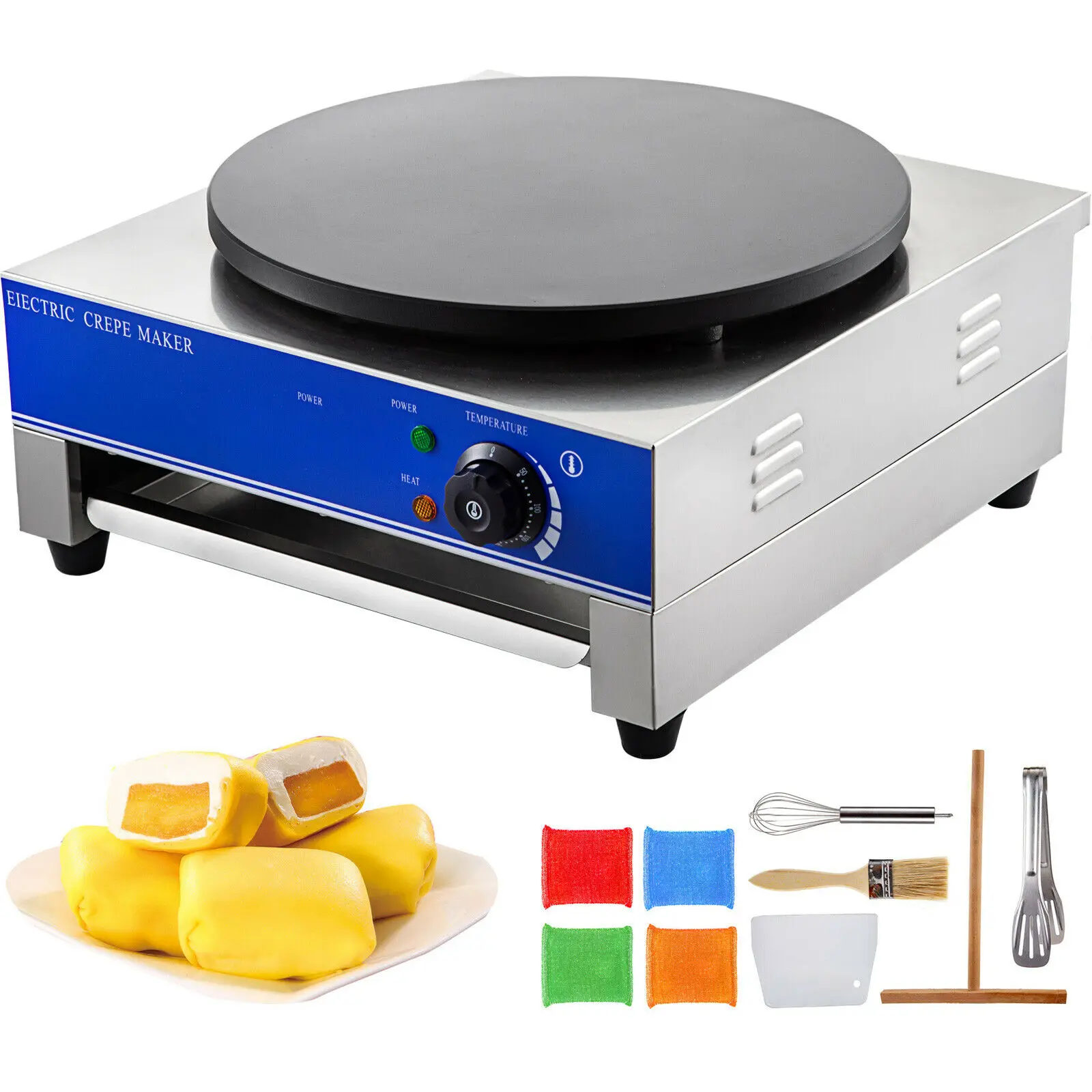 Wholesale Commercial 40cm Plate Electric Crepe Griddle Crepe Maker Die  Casting 3kw Pancake Maker Machine From