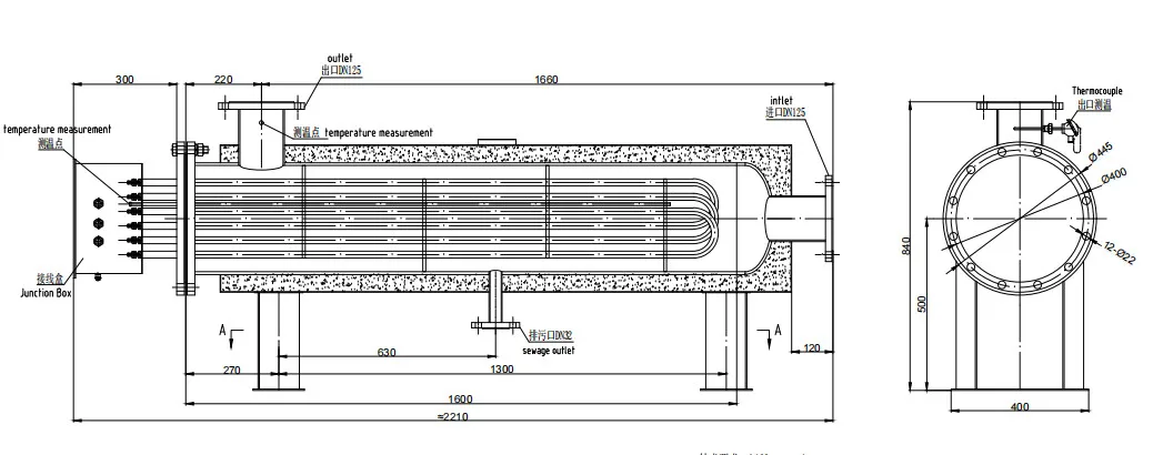 Electric Industrial Pipeline Heater, 20KW, 30KW, Stainless - detail 8