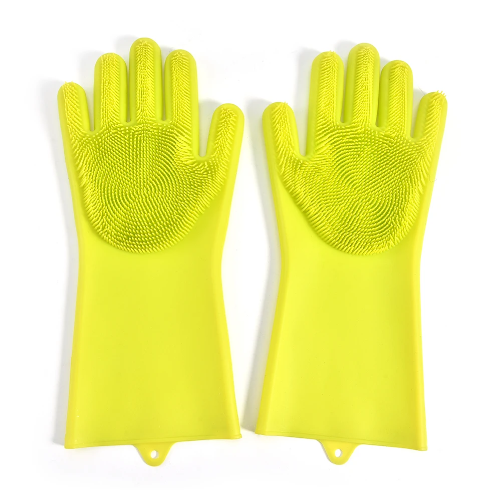 
Good Sale Thick Heat-Resistent Wholesale Reusable Oven Mitts Dish Wash Magic Silicone Glove 