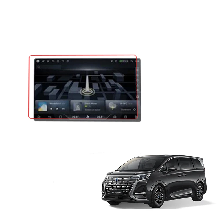 15.6 in Navigation Glass Protector For BYD Denza D9 Dashboard Touch Screen Tempered Glass Protective Film Interior Accessories